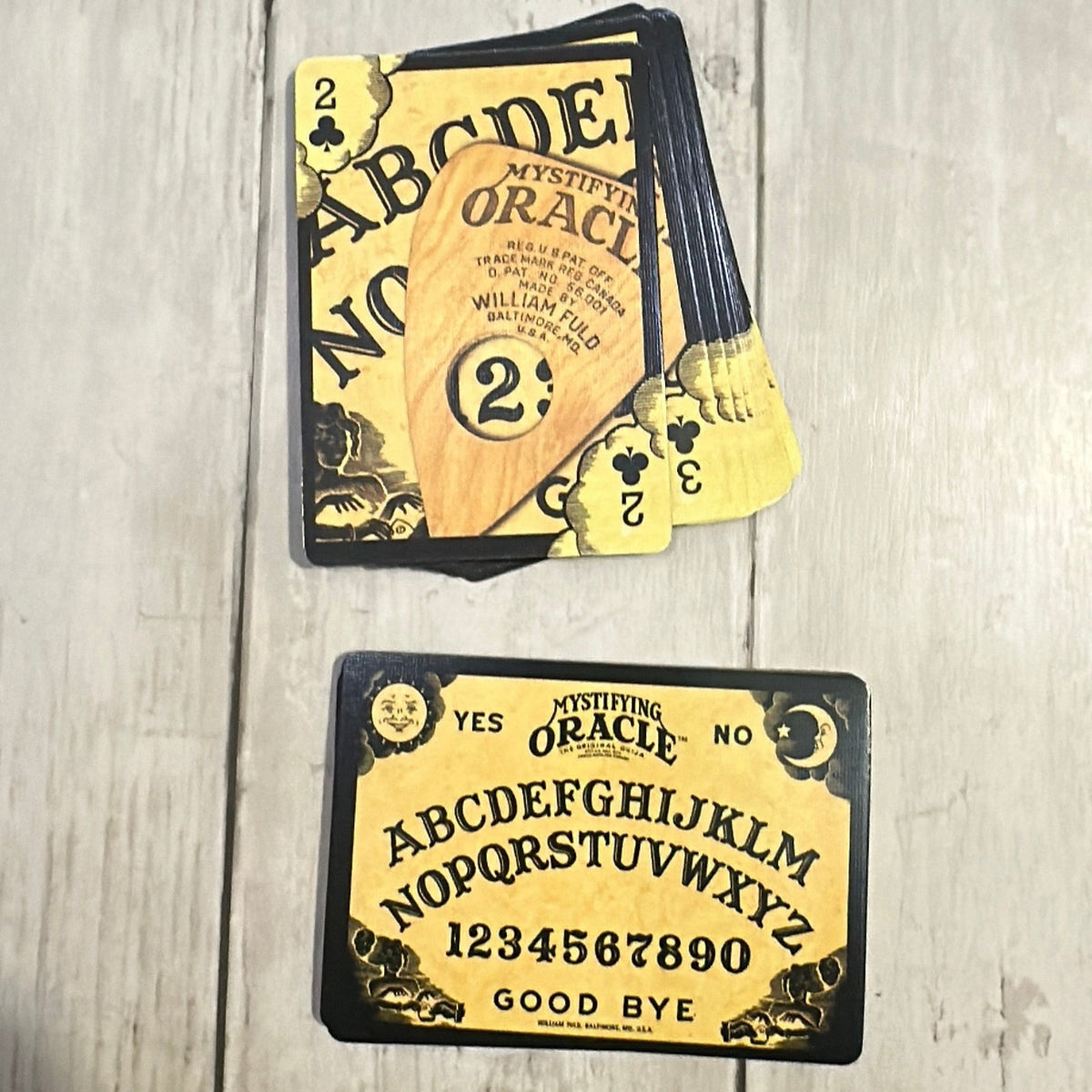Ouija board playing cards