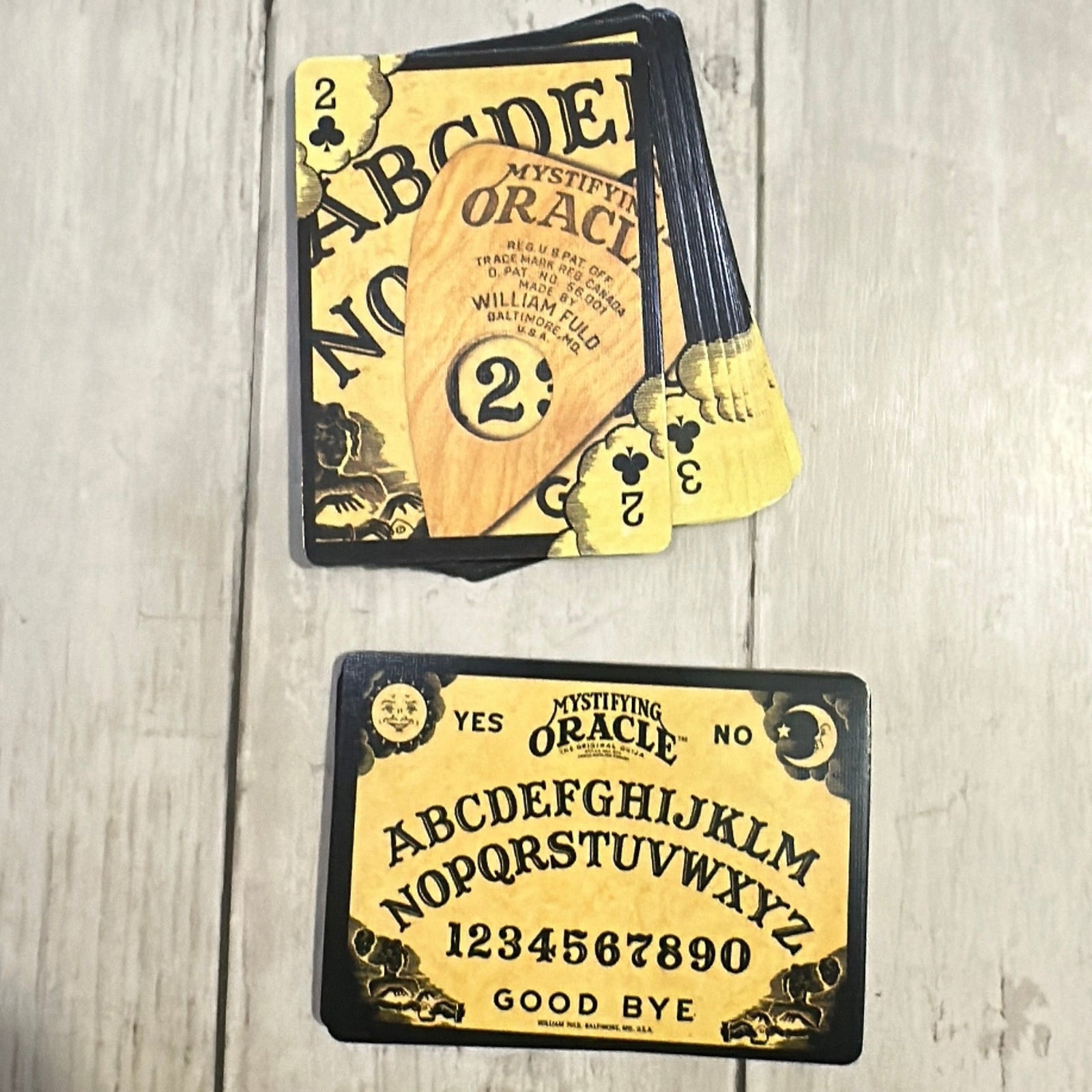 Ouija board playing cards