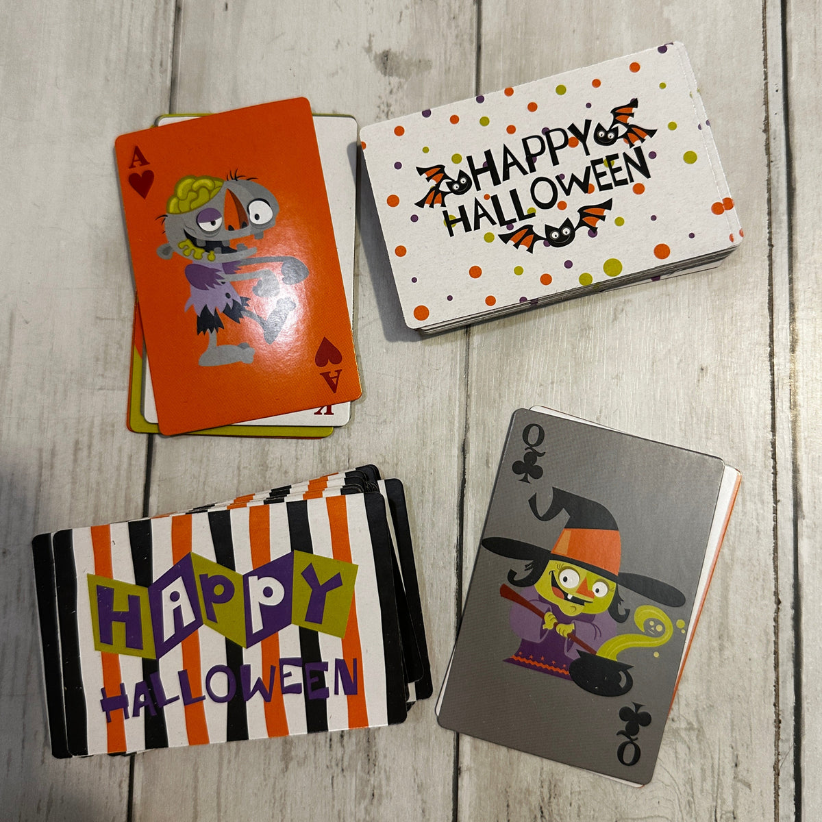 Happy Halloween playing cards