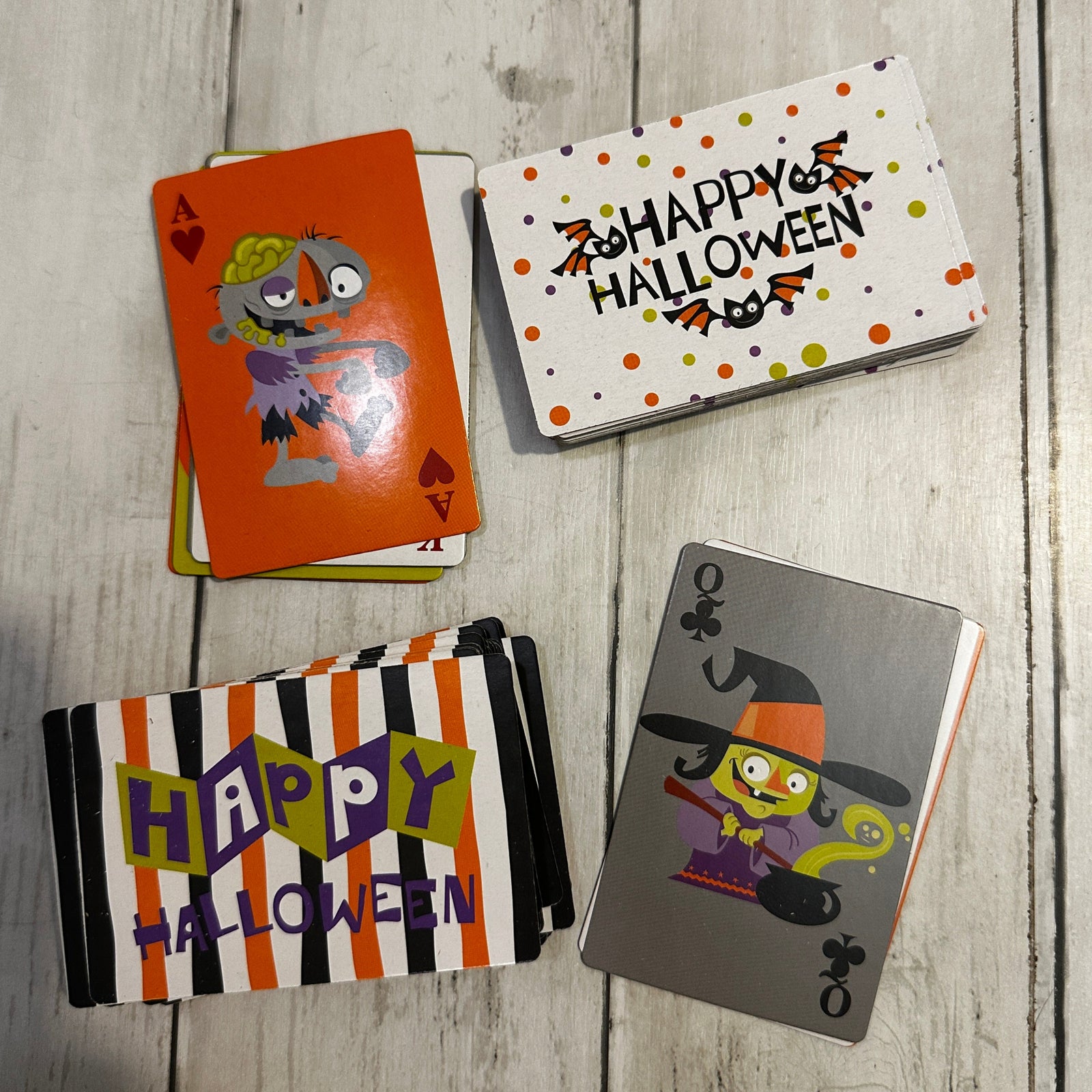 Happy Halloween playing cards