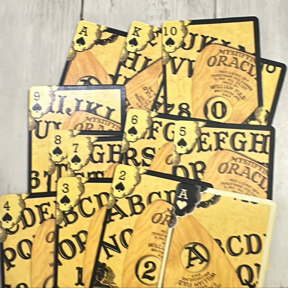 Ouija board playing cards