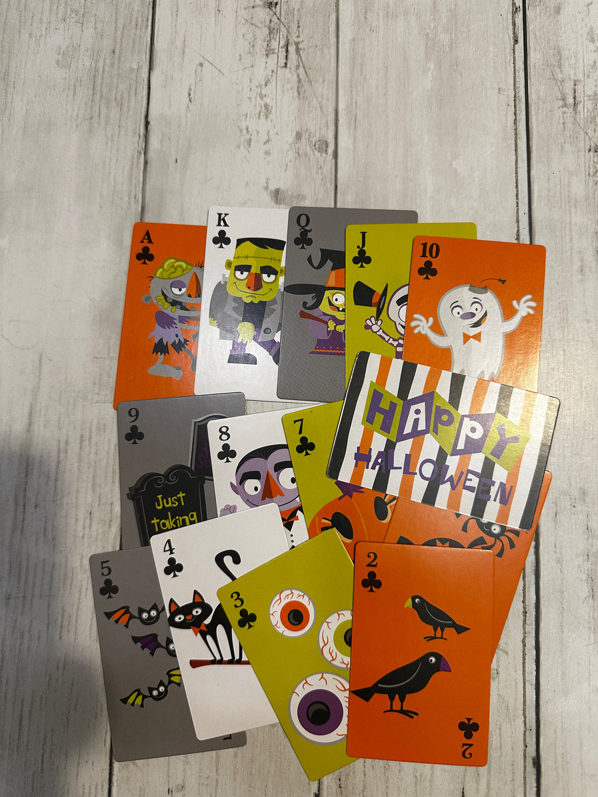 Happy Halloween playing cards