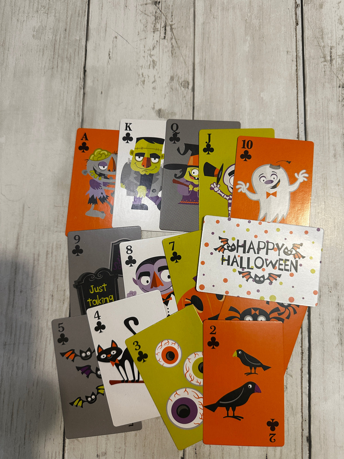 Happy Halloween playing cards