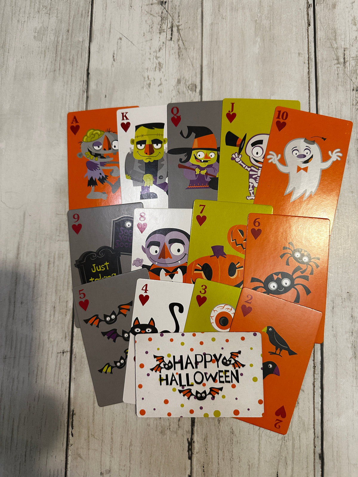 Happy Halloween playing cards