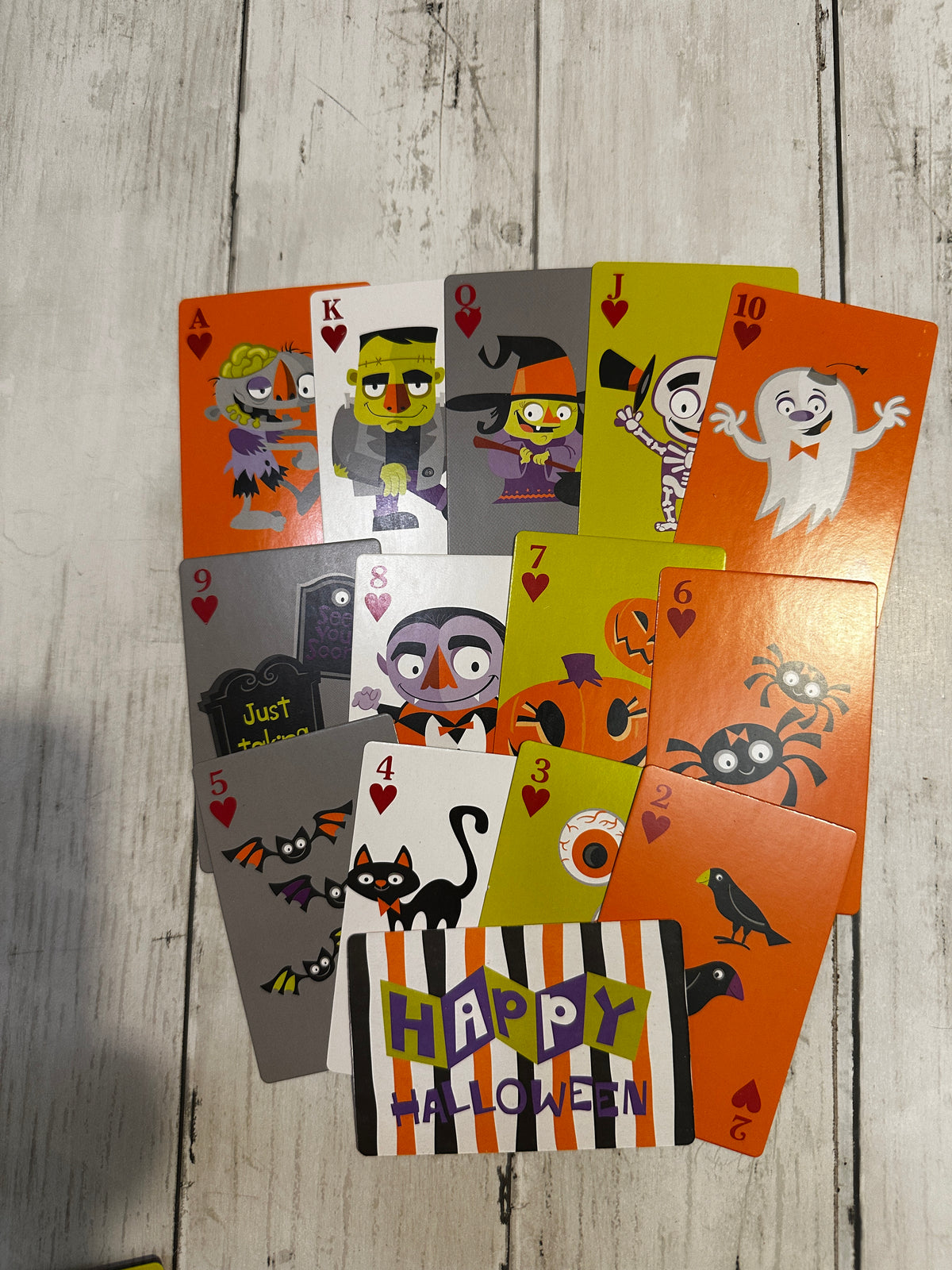 Happy Halloween playing cards