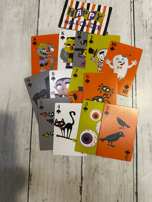 Happy Halloween playing cards