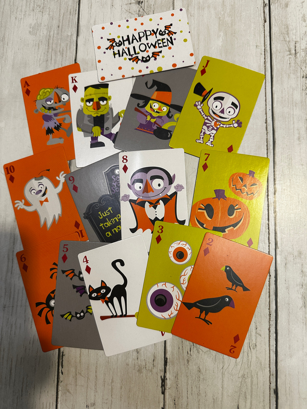 Happy Halloween playing cards