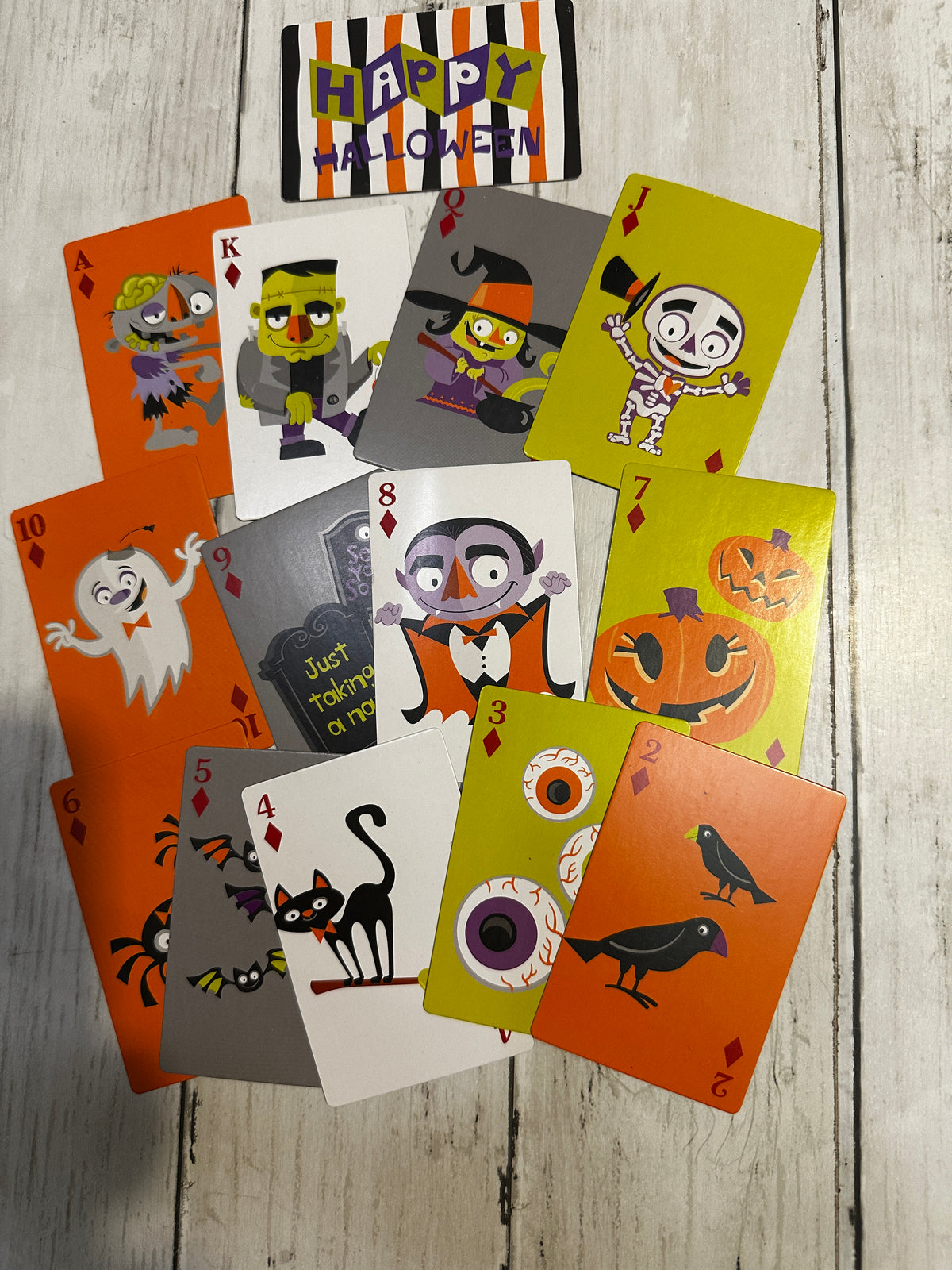 Happy Halloween playing cards