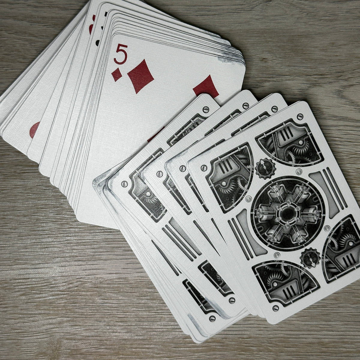 Steampunk Silver - Playing Cards