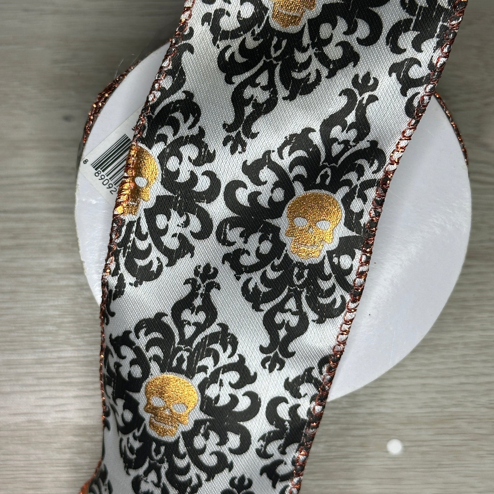 Halloween Skulls ribbon - by the yard or spool