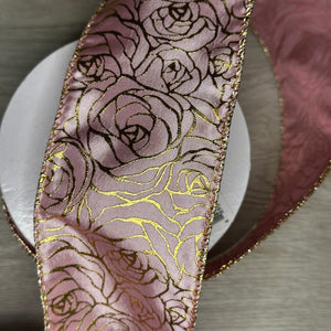 Rose gold ribbon - by the yard or spool