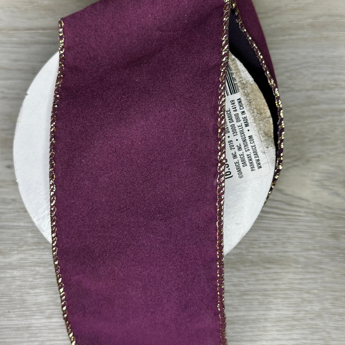 Plum ribbon - by the yard or spool