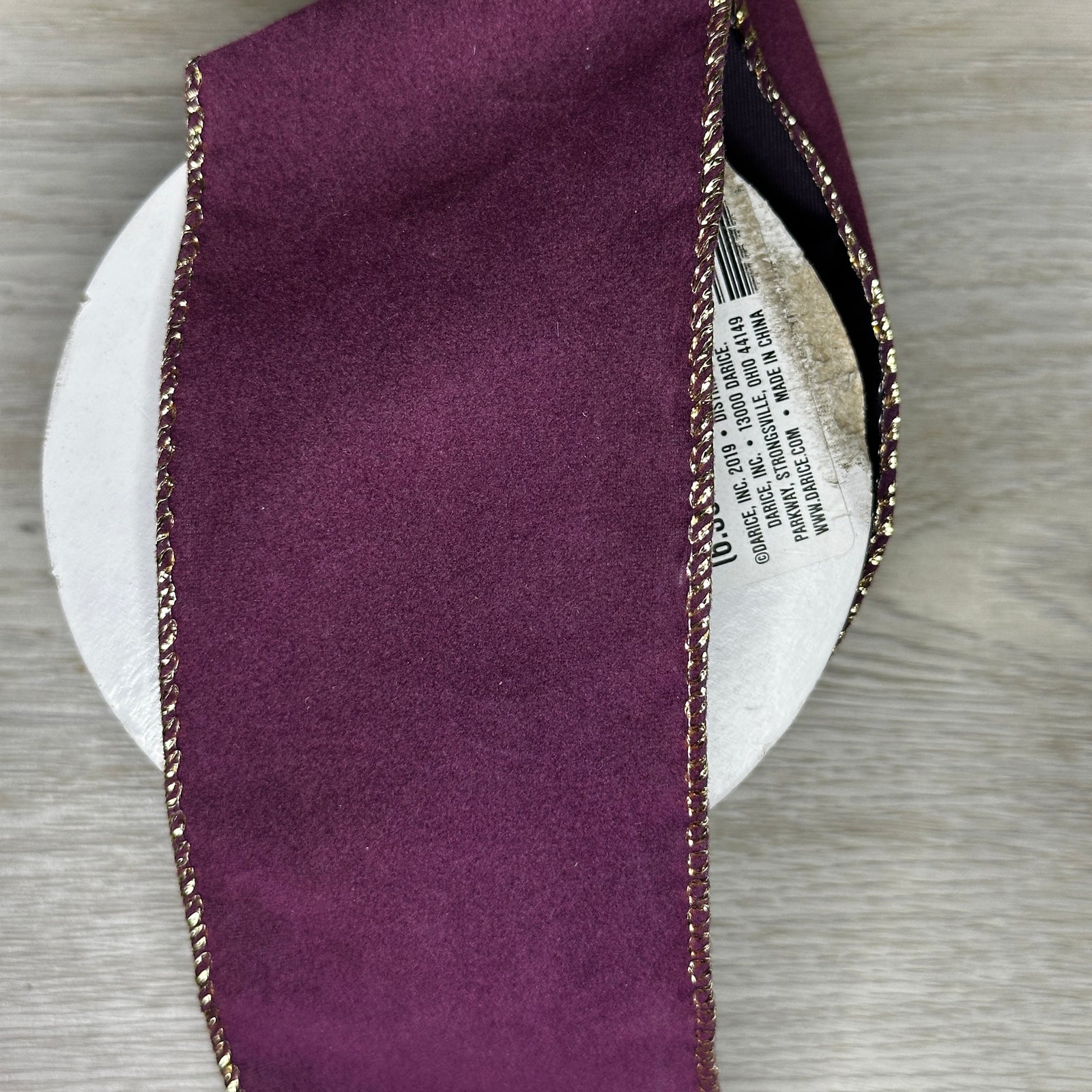 Plum ribbon - by the yard or spool