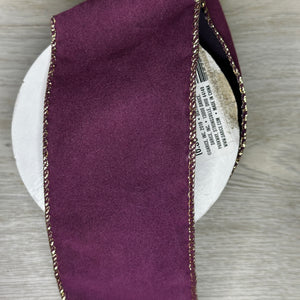 Plum ribbon - by the yard or spool