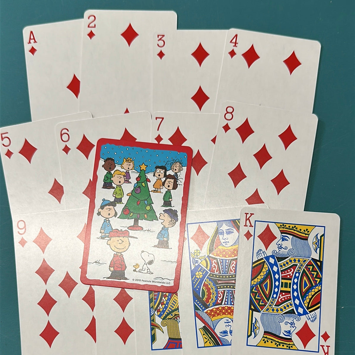 Peanuts Christmas playing cards