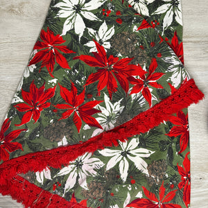 Poinsettia tablecloth - round