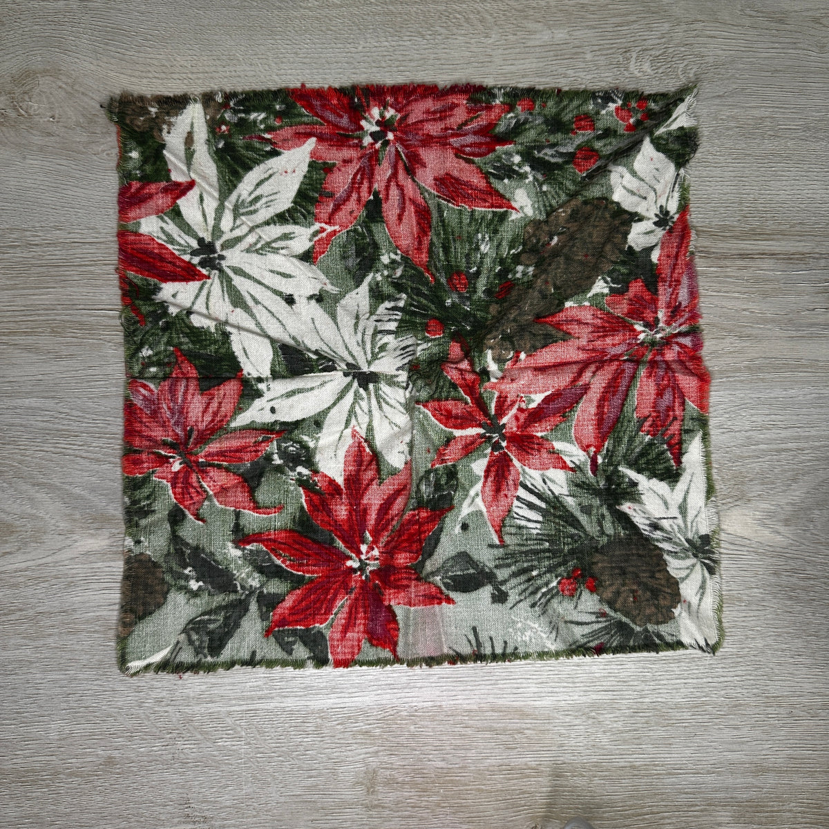 Poinsettia napkins