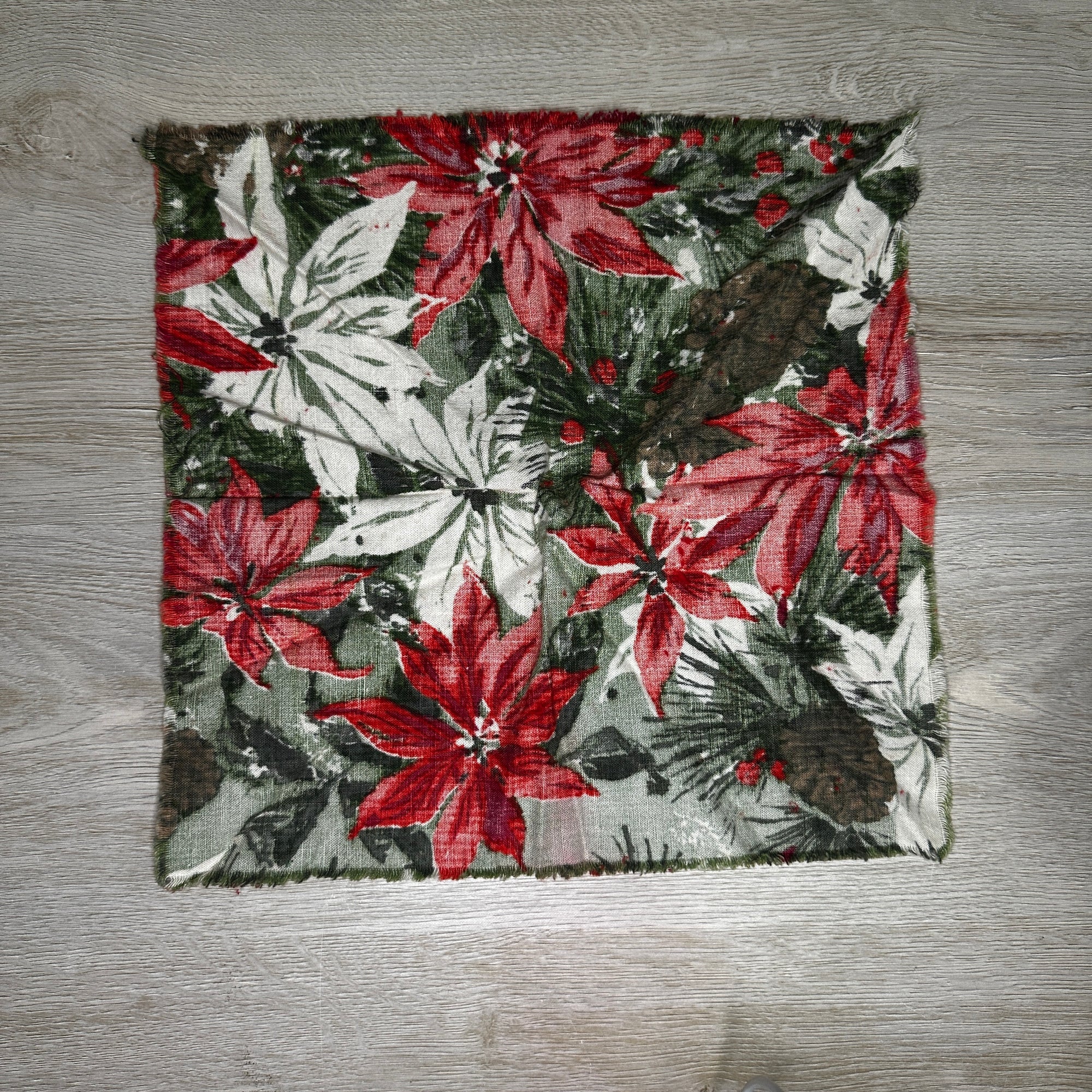 Poinsettia napkins