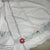 Poinsettia with scallop edge tablecloth - round