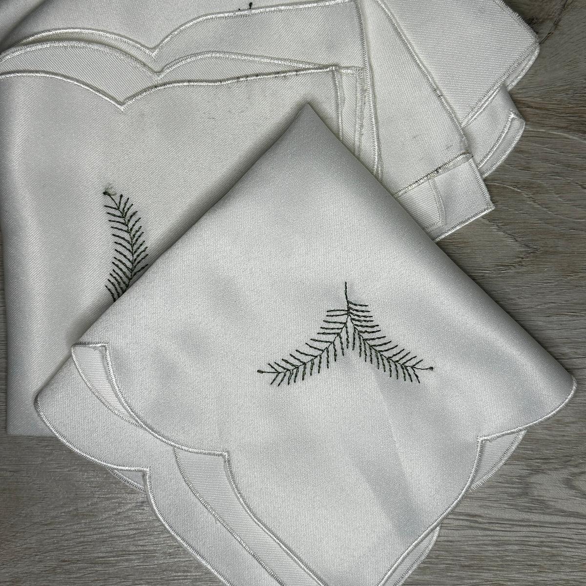 Pine needle napkins