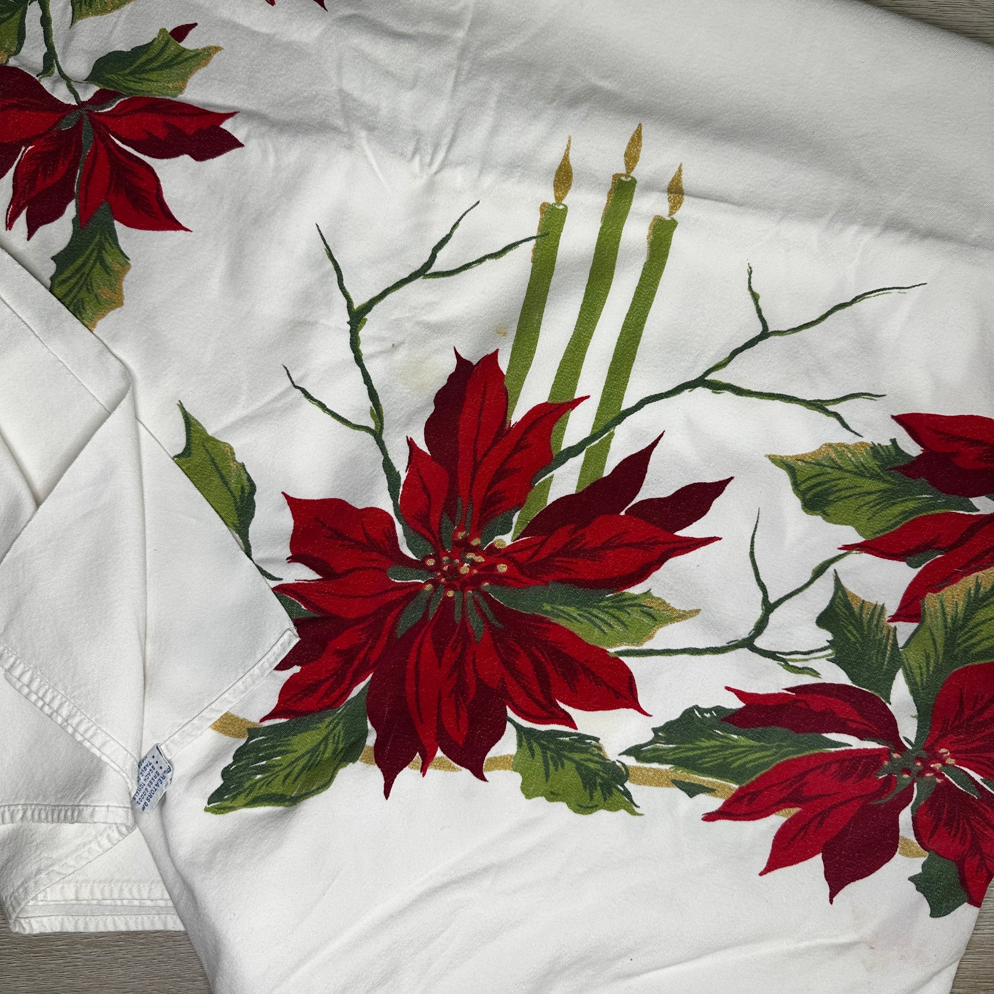 Poinsettia & Candlesticks tablecloth - rectangle