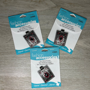Metal accent charms- set of 3