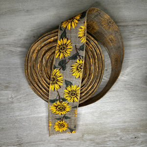 Sunflower ribbon - by the yard