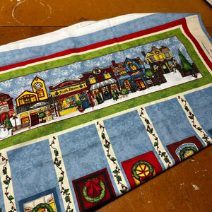 All Around the Town advent calendar fabric panel