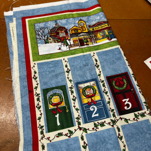 All Around the Town advent calendar fabric panel