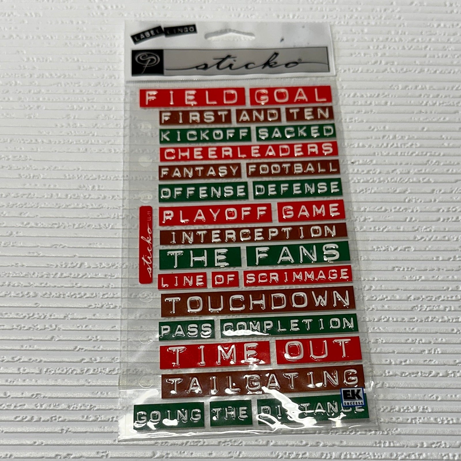 Football word label stickers