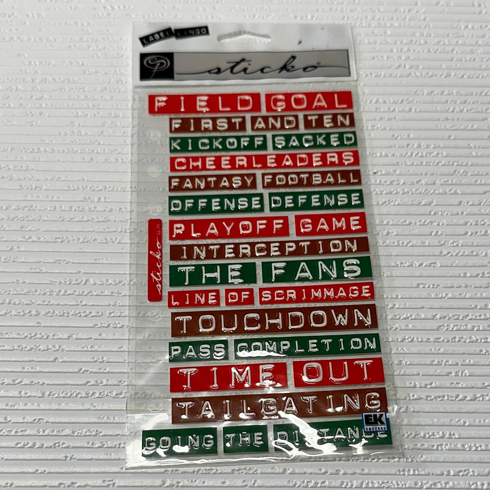 Football word label stickers