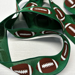 Football ribbon green - by the yard