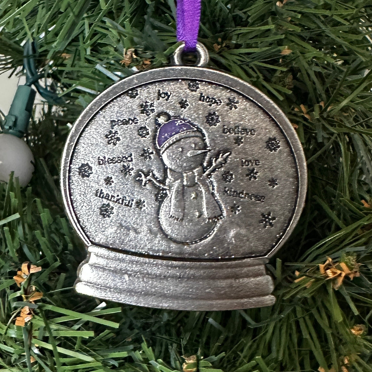 Snowing Positivity - Clarence 2025 Snowman ornament
