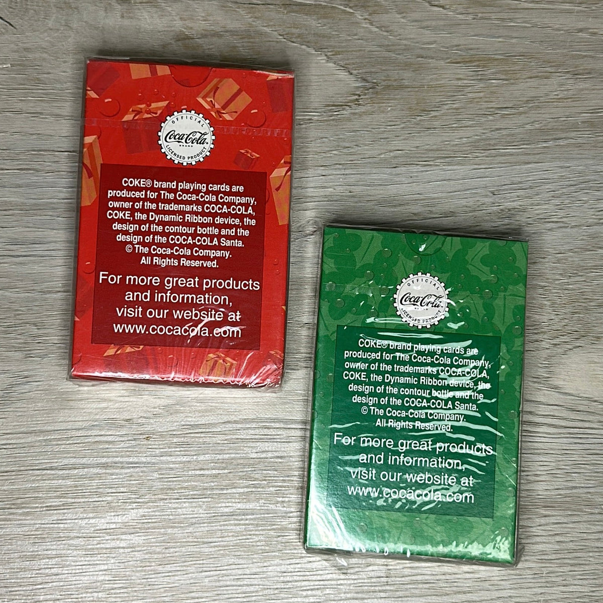 Santa Coca-Cola playing cards