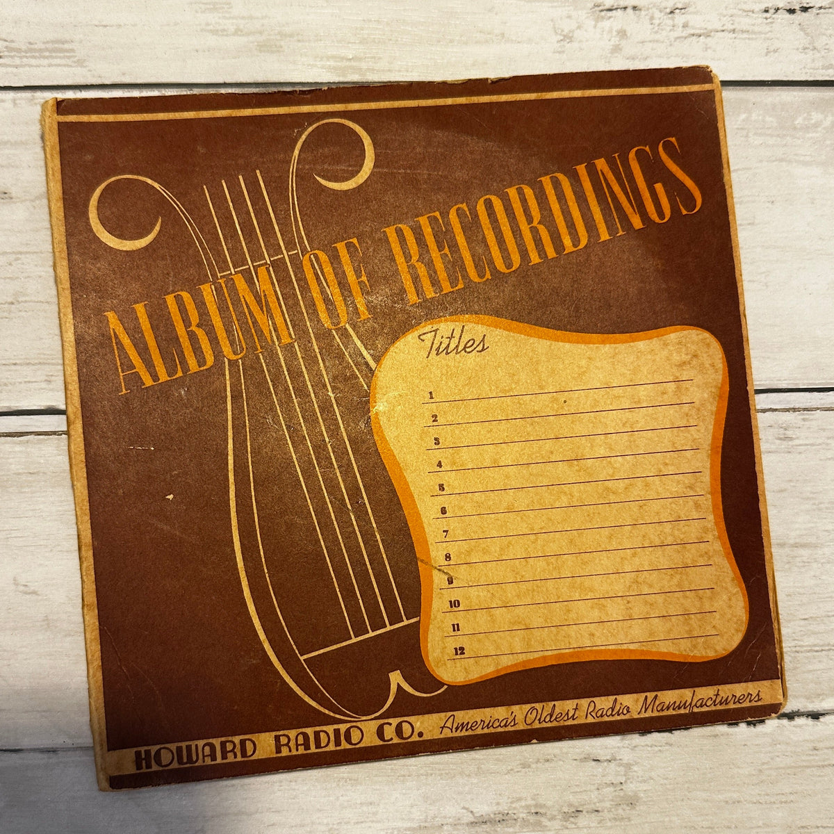 Album of Recordings storage book