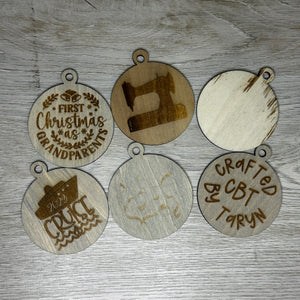 Wooden Ornaments for crafting - 6 pk - LTP