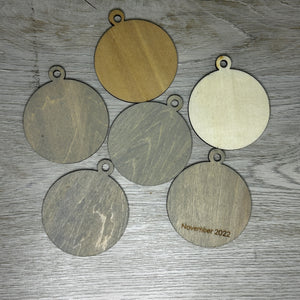 Wooden Ornaments for crafting - 6 pk - LTP