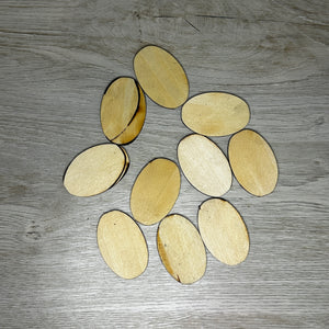 Wooden ovals for crafting - 10 pk - LTP