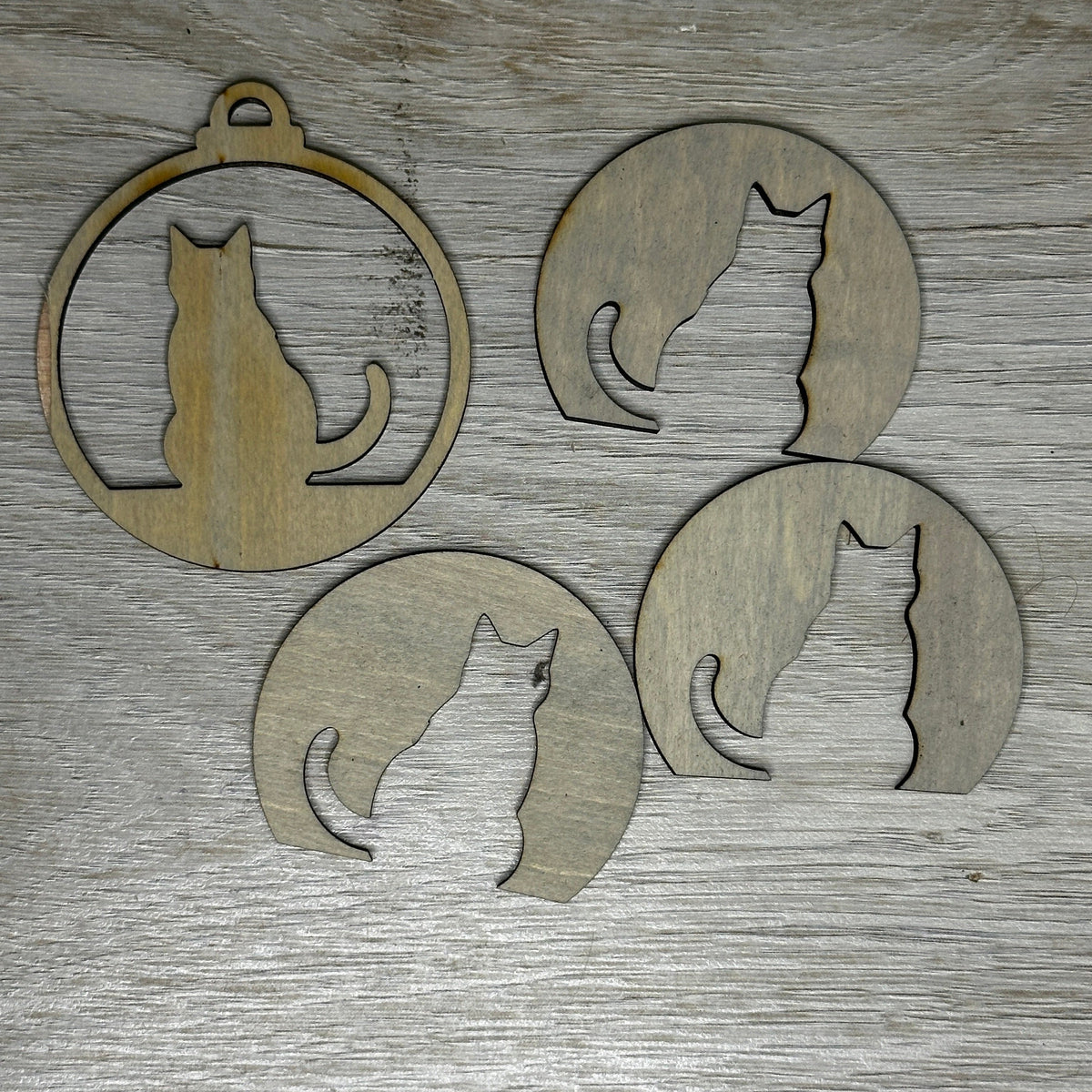 Cat ornament & 3 cutouts - LTP