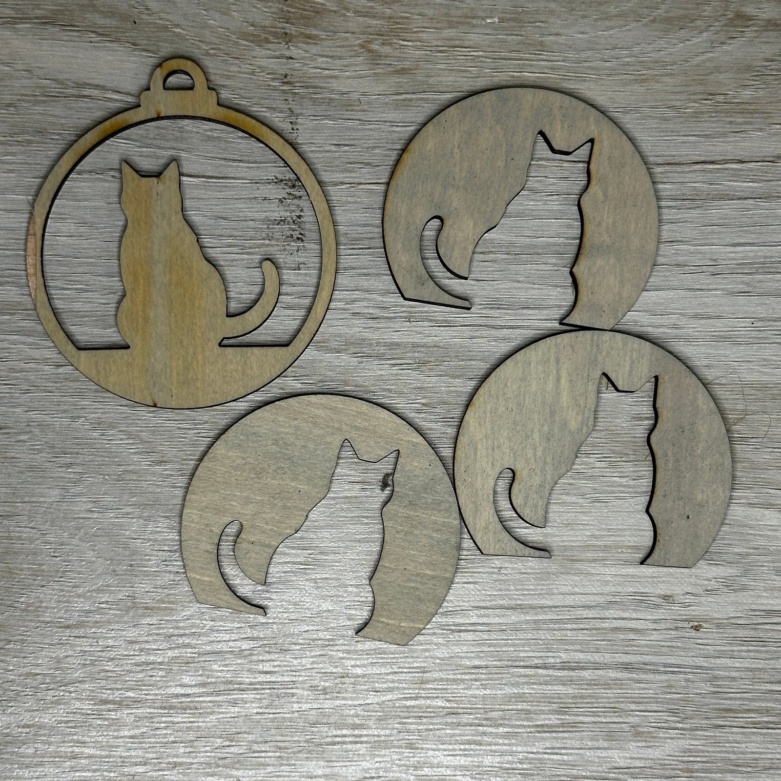 Cat ornament & 3 cutouts - LTP