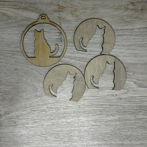 Cat ornament & 3 cutouts - LTP