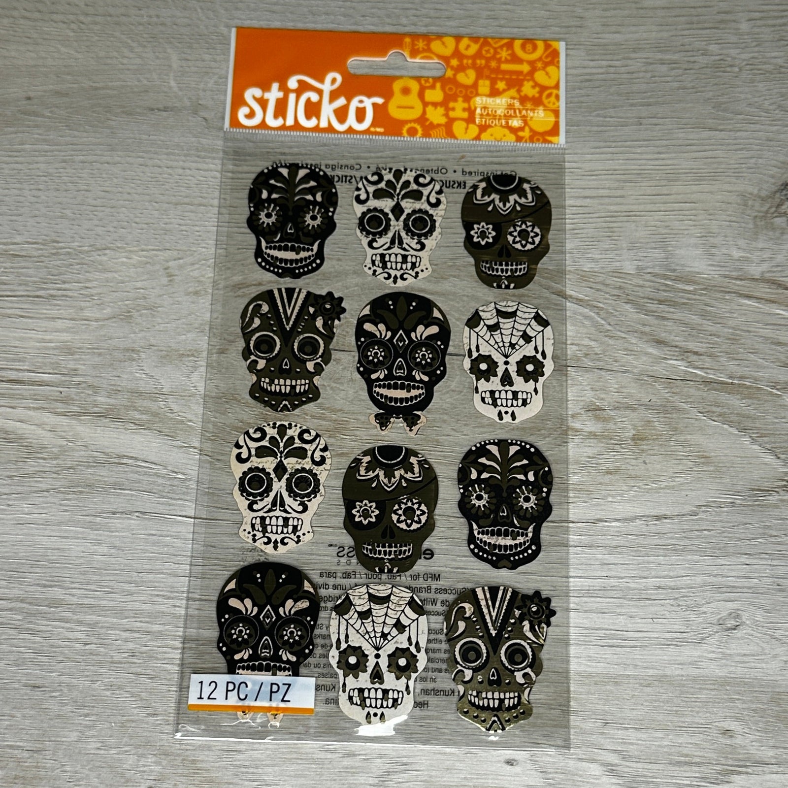 Sugar Skull wtih foil stickers
