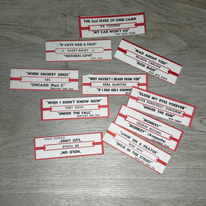 Jukebox labels - 10 pack