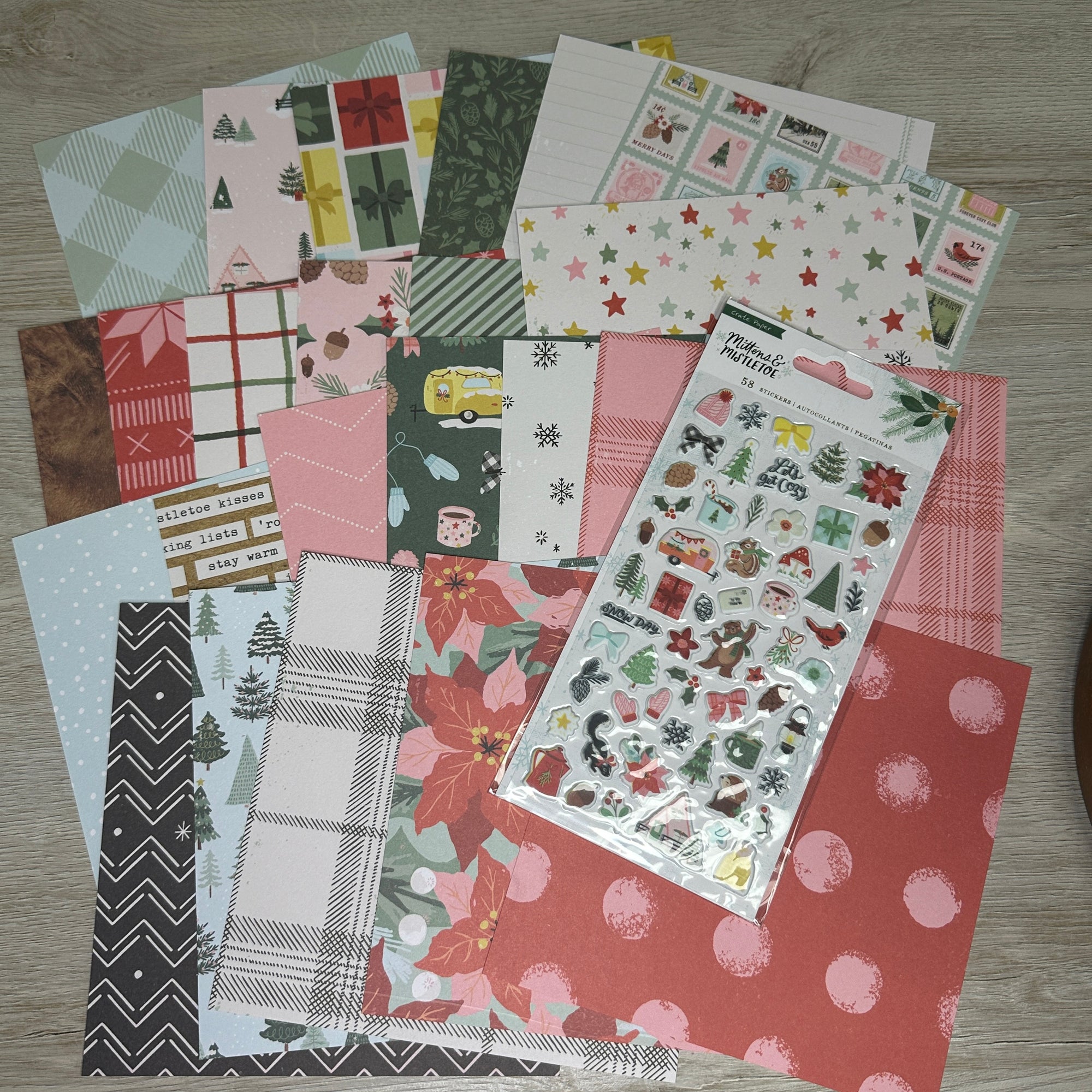 Mittens & Mistletoe Cardstock & Sticker grab bag