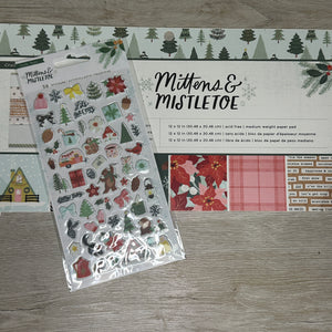 Mittens & Mistletoe Cardstock & Sticker grab bag