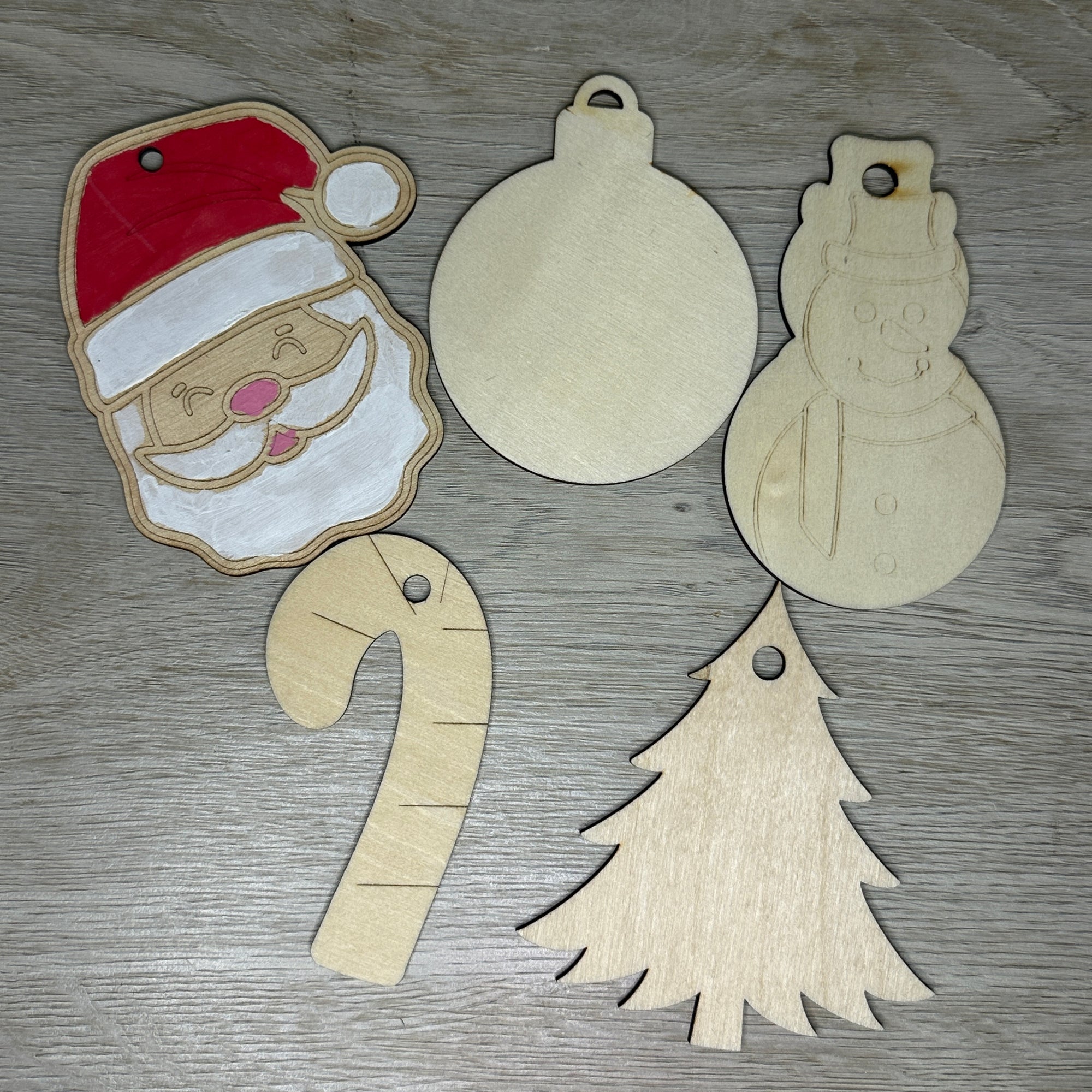 Wooden ornaments for crafting - 5 pk - LTP