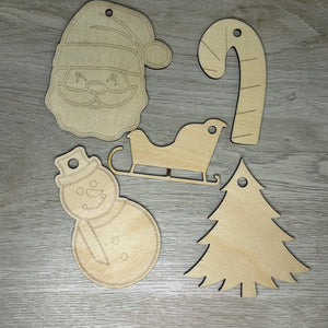 Wooden ornaments for crafting - 5 pk - LTP
