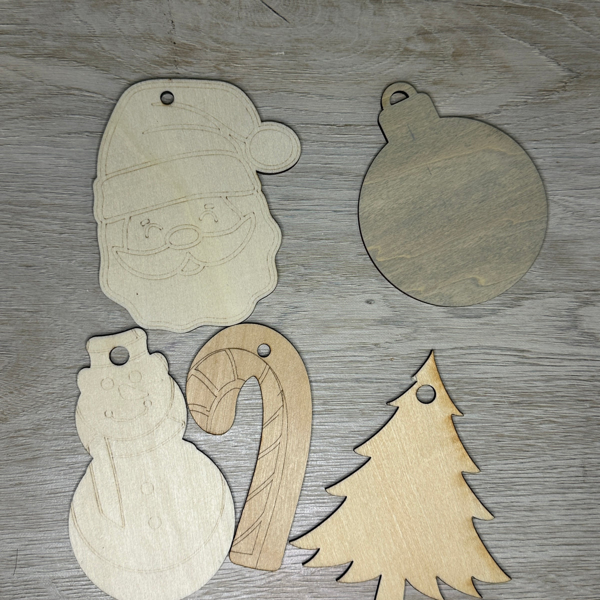 Wooden ornaments for crafting - 5 pk - LTP