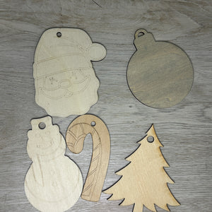 Wooden ornaments for crafting - 5 pk - LTP