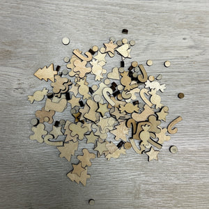 Wooden mini shapes for crafting